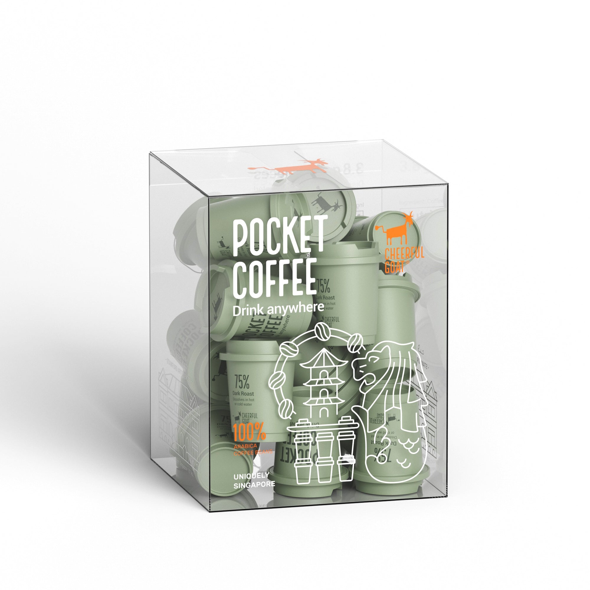 Cheerful Goat Pocket Coffee (75% Dark Roast)