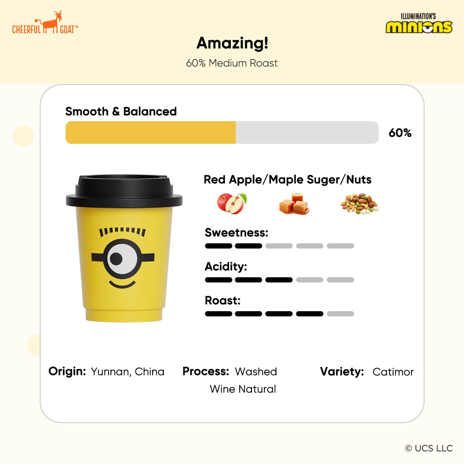 Cheerful Goat × Minions Pocket Coffee