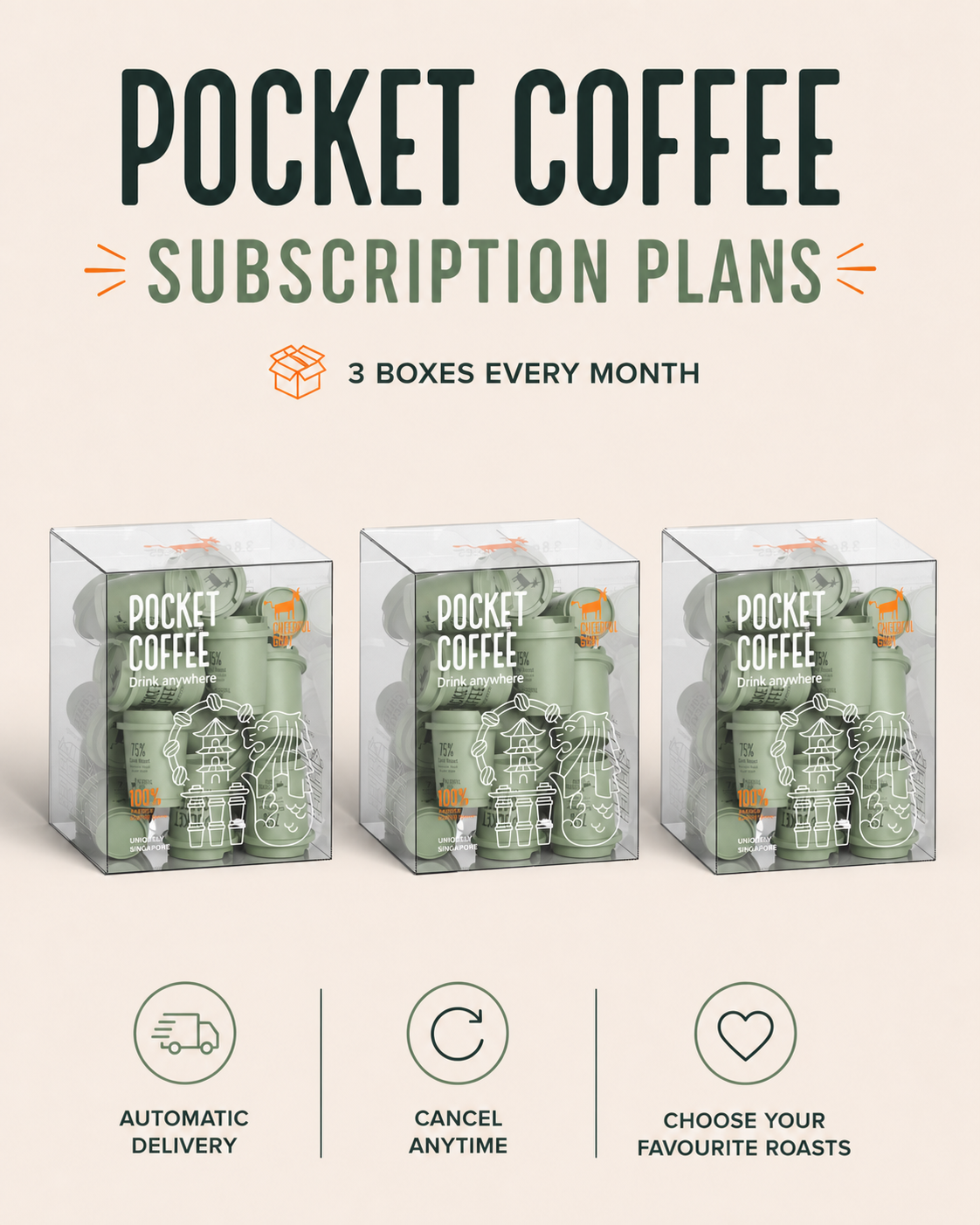 Cheerful Goat Pocket Coffee - Monthly Subscription (3 boxes per month)