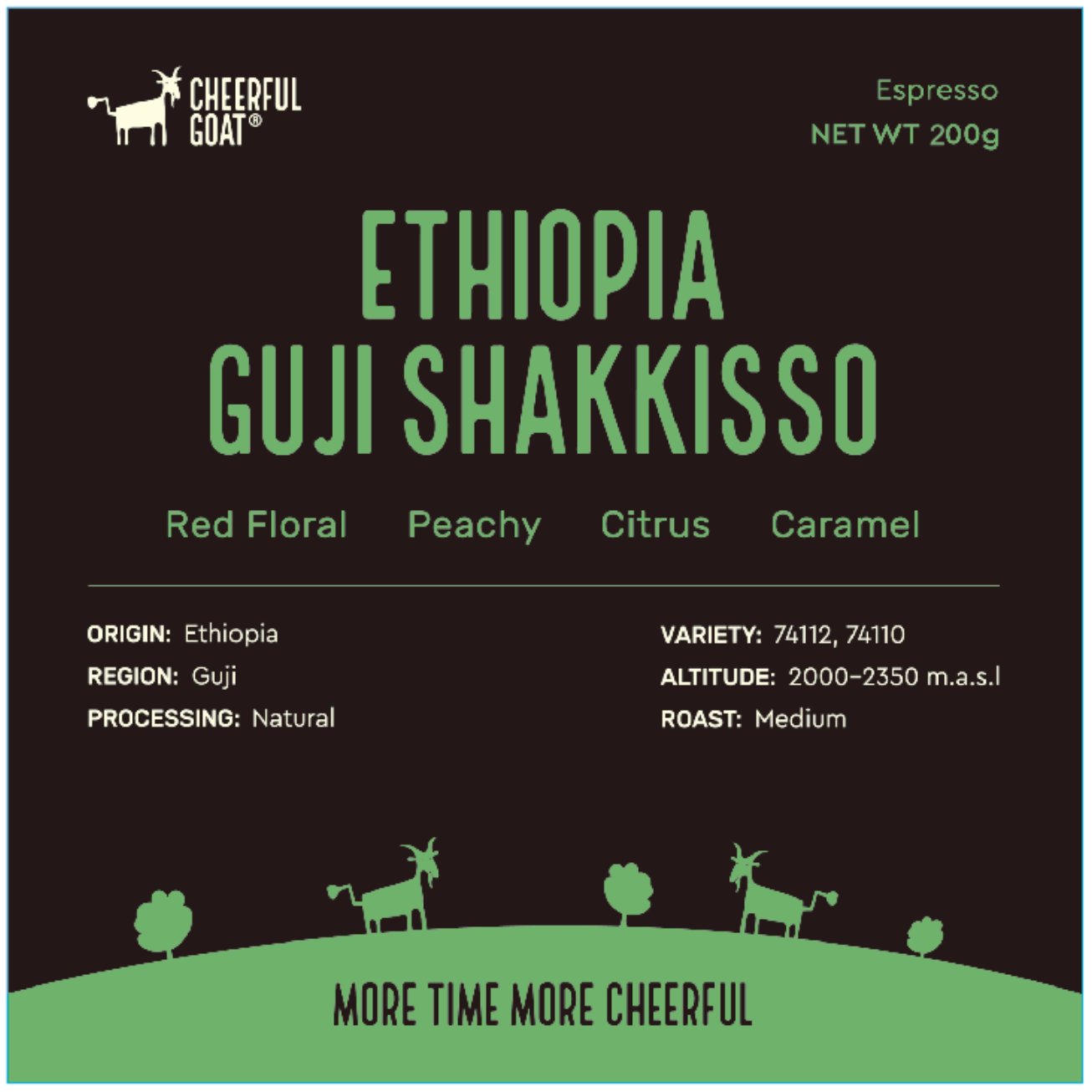 Cheerful Goat Ethiopia Guji  Shaakisso SOE Coffee Bean